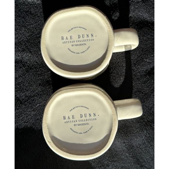 Rae Dunn Easter Spring Gift Mugs Cups Hippity Hop set of 2 White Ceramic - Picture 5 of 7